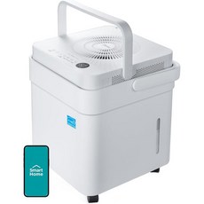 Midea Cube 20 Pint 제습기는 최대 1500 평방미터의 지하실과 방을 위한 제습기입니다. Ft. 스마트 컨트롤 알렉사화이트와 연동 배수 호스 포함 에너지 스타 가장, 1/500 Sq. Ft.