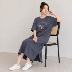 활용도좋은 러블리한 리본포인트 데일리 반팔 원피스