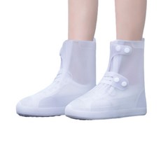 CEYYR 男女款加厚防滑防汙矽膠雨鞋套, 白