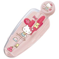 Skater 兒童三階段學習筷 冰雪奇緣 凱蒂貓 TOMICA 新幹線 款 右手專用附收納盒 14公分, 1個, 凱蒂貓（現貨/375156）, 紫色