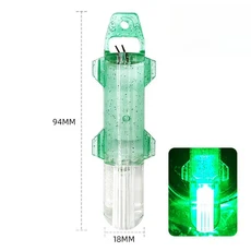 1pc 미니 LED 낚시 조명 딥 다이빙 루어 라이트 물에 들어갈 때 빛나는 오징어 미끼 장비, 05 Green