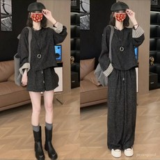 早春小香風時尚套裝，小個子顯瘦炸街，韓系高級感休閒穿搭