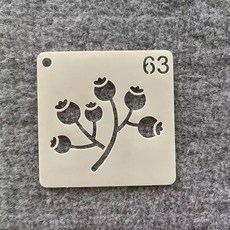 꽃 자연 동물 스텐실 도안 다회용 두꺼운 재사용, 1박스, 63