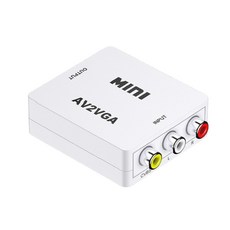 MINI AV2VGA 轉VGA轉換器 影音轉接器 AV端子轉VGA 支援1080P高清輸出, 1個, 無