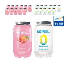 브이톡 2종혼합 (핑크복숭아에이드12캔 + 제로레몬에이드12캔), 350ml