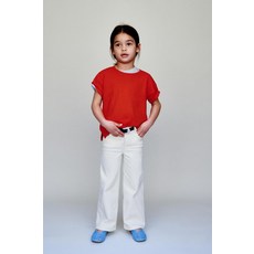자라 ZARA 플레인 티셔츠 - 레드 984574