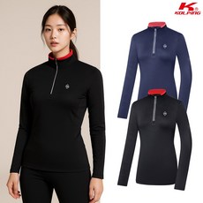 콜핑 여성 겨울 보온 스포티 등산 긴팔 반집업 티셔츠 KSC430ST4W
