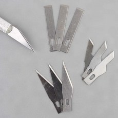 조각칼 공작 날 소모품 교체 추가 리필 예비 10개입 절삭칼리필, 5P, 10개