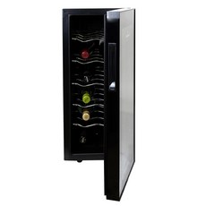 KOOLATRON 12병 와인 2입방피트 33L 음료 있는 유리문이 쿨러 냉장고 독립형, 12 Bottle