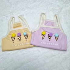 하이코코멍 강아지 아이크스림 여름 나시티, 오렌지, 1개