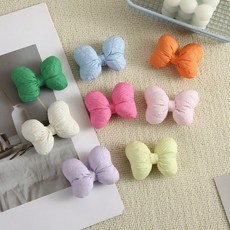 통통 미니 리본 DIY 수공예 헤어핀 재료 장식 인형 만들기, 1개, 통통한 소형 리본-04.화이트