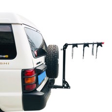 견인장치 자전거 캐리어 후미형 차량용 자전거 거치대 자동차 캐리어 트레일러 픽업트럭용 접이식 고정형 브라켓 프레임 플랫폼 익스테리어용품, 1개, 사각형 30cm 사륜 버전