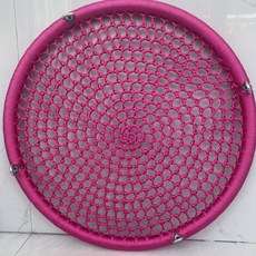 원형 체어 해먹 50CM 행잉 의자 흔들 라탄 카페 펜션 야외용 그네 오렌지 놀이터, 6 로즈600# (끈 및 후크 증정), 1개