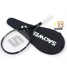 【臺灣出貨】正品SALYWEE 2025新款專業網球拍265g全碳素縴維一體超輕燙金工藝-奢尚匯品, 燙銀 1支 [送網拍包&減震墊&手膠], 1個