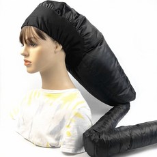 攜帶式乾髮帽 長髮專用吹風筒焗油帽, 黑色,15*22, 1個