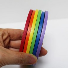 무지개색 종이 마스킹테이프 - 사이즈 5mm(0.5cm) /10mm(1cm), 750B 블루 : 5mm X40M, 블루, 1개