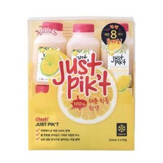 [저스트픽] 레몬 착즙 주스, 250ml, 24개