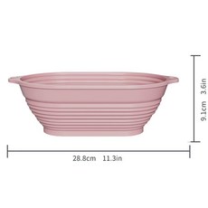 반느통 실리콘 발효빵틀 반죽 원형 깜빠뉴 바네통, D. 타원형 일반 핑크