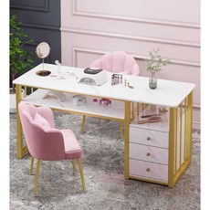 네일테이블 뷰티 샵 화장품정리대 책상 수납 시술대, 1개, 심플스타일 길이80