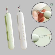 바늘 실 꿰기 휴대용 실밥 컷팅기 간편한 실끼우기 손 바느질 도구, 화이트