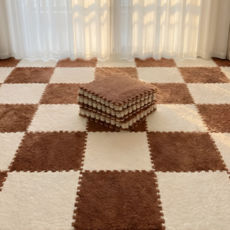 유피해피 층간소음 바닥 거실 퍼즐매트, 10개, 유피 브라운