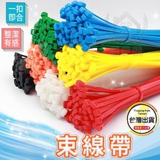 束線帶 多用途尼龍理線帶, 1個, 4*100mm*100條黑色