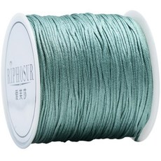 精選72號玉線手工編織繩：DIY手鍊項鍊吊墜編繩材料，多色可選, 72號玉線秋香綠45米送20顆珠子, 1個