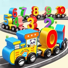 數字小火車 火車玩具 磁吸玩具 數字認知 趣味玩具, 1個, 彩色
