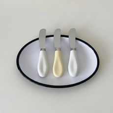 홈카페 버터나이프 세라믹 잼나이프 스프레더, 옐로우