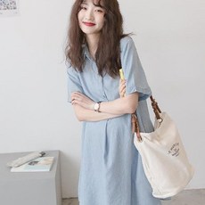 키밍 반팔 임산부 셔츠 원피스 빅사이즈 루즈핏 여름OC_0126TC