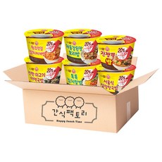 [간식팩토리] 오뚜기 컵밥 6종 서울식설렁탕국밥+원조맛집김치찌개밥+진짬뽕밥+진한쇠고기미역국밥+차돌강된장보리밥+톡톡김치알밥 총 6입, 110g