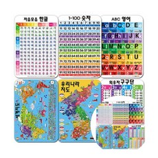 유아학습 벽그림 6종 세트 3단계 세트 1개 모음 구구단