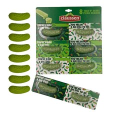 Claussen Tear & Share 아동용 피클 지우개 아동용 귀여운 지우개 재미있고 영감을 주는 선물 - 3팩 416667, Claussen Tear & Share 아동용 피클 지