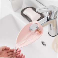 물튐방지 연장탭 어린이 수도꼭지 세면대 양치 손씻기, 옐로우