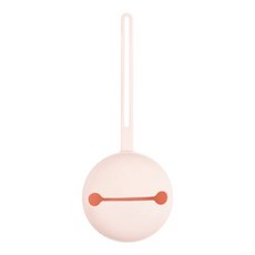 鈴鐺造型矽膠奶嘴收納包，可愛造型奶嘴防塵收納盒，多色可選外出便攜奶嘴保護盒, 1個, 微甜粉膚, 微甜粉膚