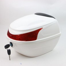 짐받이 바구니 작은 전원 자전거 꼬리 상자 전기 자동차, 타입8 화이트, 1개