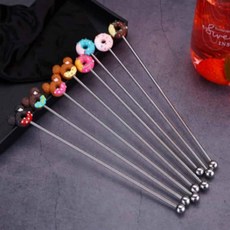 도넛 롱 스푼 커피머들러 칵테일머들러 칵테일도구 에이드머들러 바용품 칵테일용품, 단일상품1, 1개