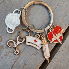 간호학과 전공 간호사 의료도구 키링 유니끄 열쇠고리 단체 선물 병원 의료 키체인 주사 청진기