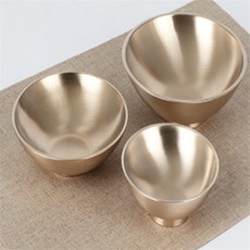 유리상 유기접시 반찬그릇 원형 국내산 놋그릇, 소, 1개