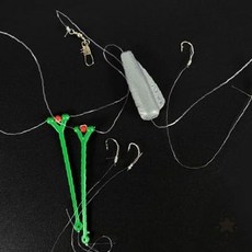 이중 훅 구조 문어 우럭 전용 채비 세트 야광 집어등 장착 심해 바닥 공략, 1개, 상세페이지 참조