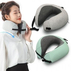 [*노마진특가*]차박 캠핑 휴대용 에어목 비행기 메모리폼 여행 기내용 목쿠션 승무원 용목 목베개 경추목, 민트