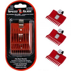 Speed O Guide 스피드 오 가이드 SP-SP3000 사이즈 0 00 000 빗 3개입 121767, Red, 3 Count (Pack of 1)