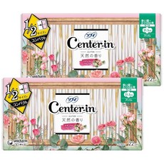 센터 인 컴팩트 1/2 스위트 많은 낮용 날개 달린 44장 22장 × 2 생리대 슬림