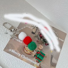 새로운 크리스마스 시리즈 모바일 펜던트 귀여운 산타 클로스 가방 눈송이 트리 키 체인 선물, GJ0040 06, 1개
