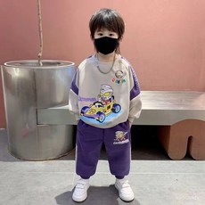 男童秋裝奧特曼套裝洋氣兒童新款衣服衛衣寶寶痞帥兩件套