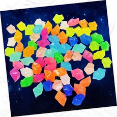 야광 보석 장식돌 형광 다면체 큐브 인테리어 소품 밤빛 발광 데코 스톤, 1개