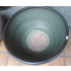 【娟兒藝品】漸層綠流水陶瓷器 泡腳盆 火爐 流水 物品槽 展示 藝術品 洗手盆 火爐, 1個