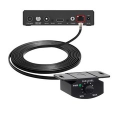 자동차 앰프 볼륨 제어 케이블 스테레오베이스 손잡이 대시 보드 마운트 오디오 앰프를위한 게인 레귤레이터 5m 4pin, 검은색