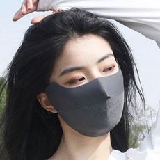 통풍 마스크 냉감 기미 숨쉬는마스크 귀편한 운동용 여름 안면 쿨 스포츠 자외선차단, 1개, 차콜