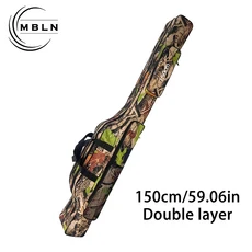 로드케이스 낚시가방 낚시대가방 낚시 낚시대 낚싯대 가방 케이스 하드 배낭 120cm 130cm 150cm 방수 휴대용 단일 레이어 도구 보관 액세서리 롤업 x515g, 02 Two layers 150cm